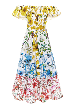 Cannes Floral Print Midi Dress